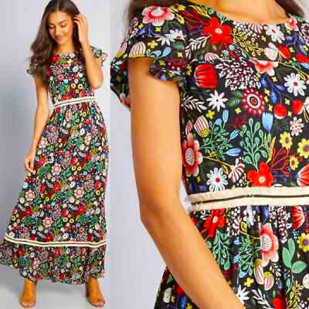 ModCloth | Traffic People 60’s Style Maxi Dress